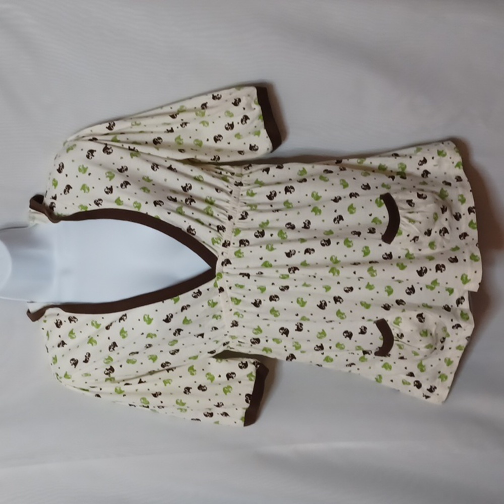 Angels. Girls Hoodie Beige/Brown With Elephant Print. Size L